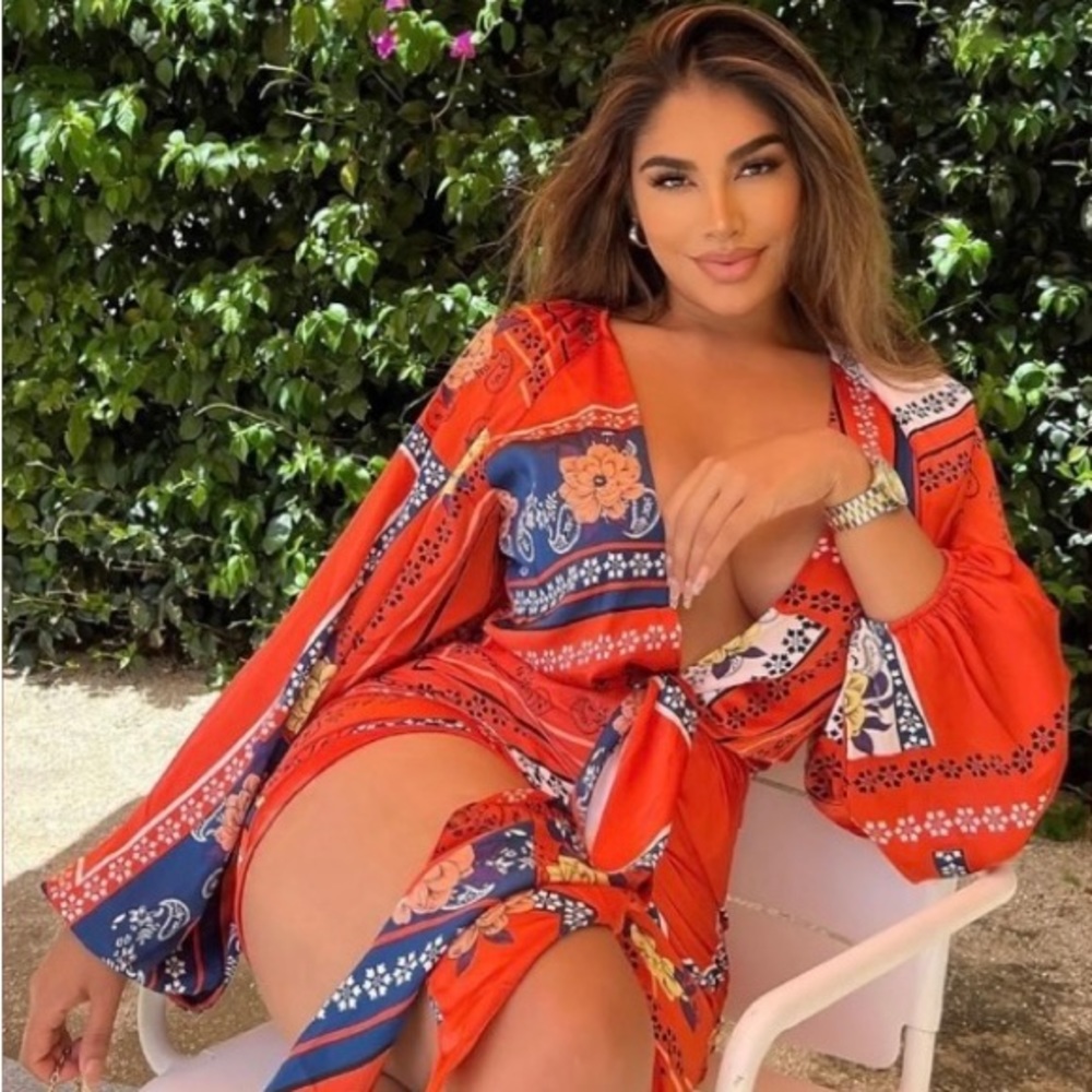 Fashion Nova All The Class Satin Mini Dress size 3X 🍊 - Picture 2 of 10